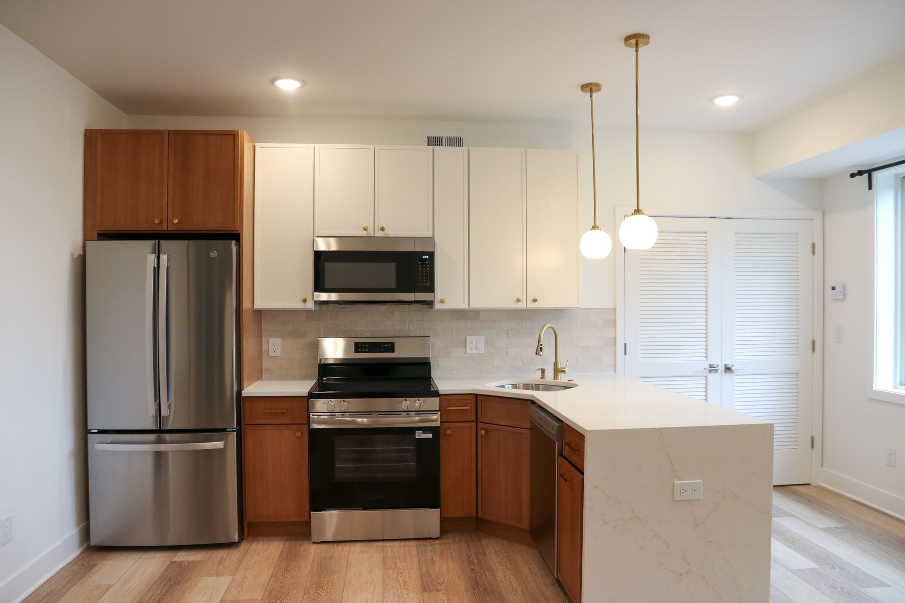 Chester project wide view of the completed kitchen layout