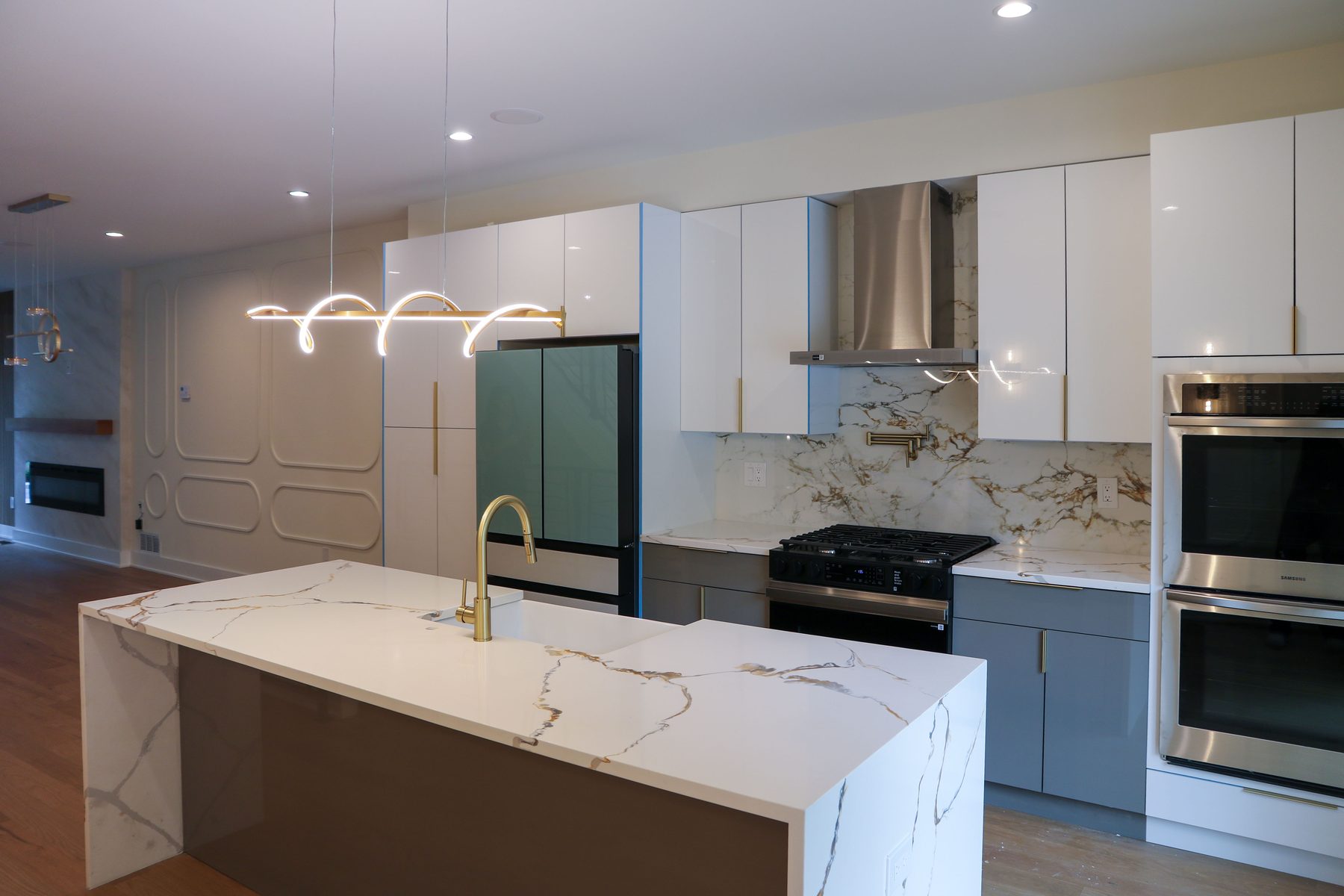 Hazbi residence kitchen project with stone countertops