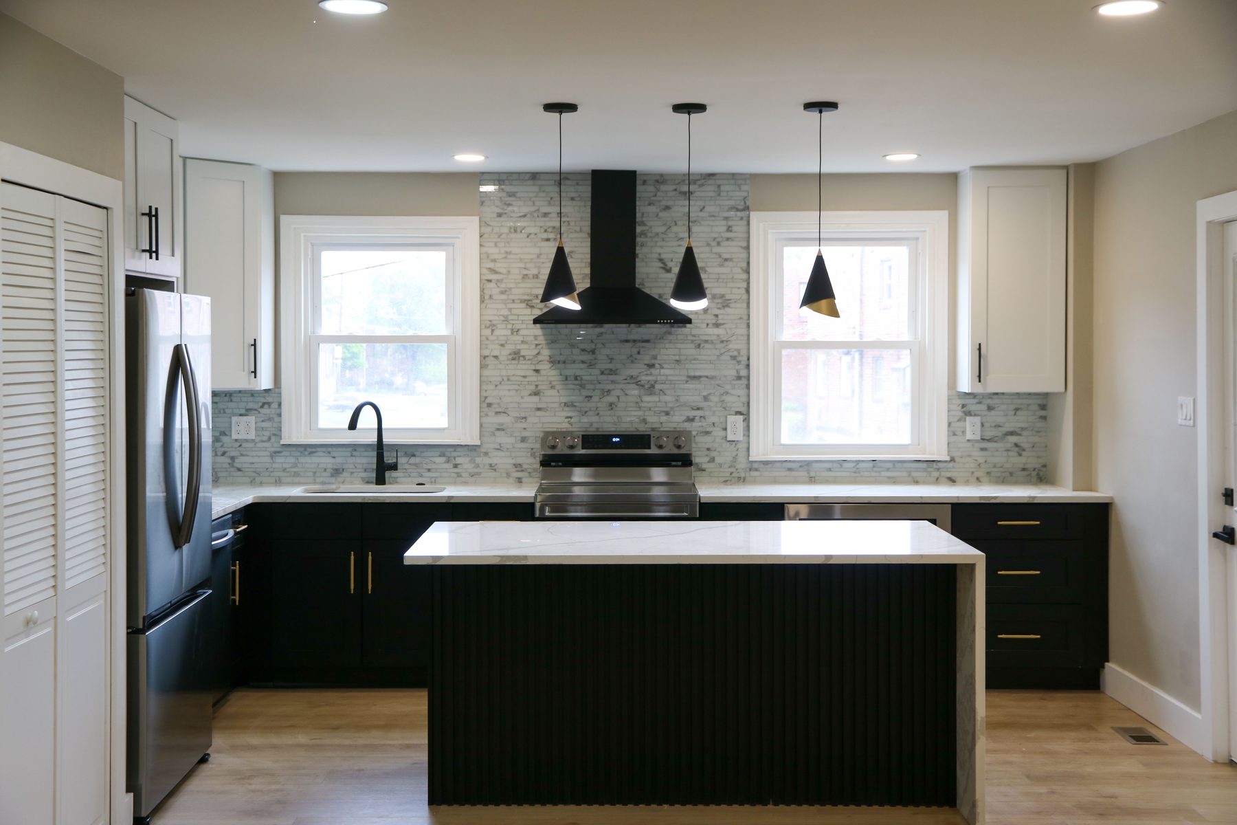 Detail view of kitchen finishes from a recent UMG install