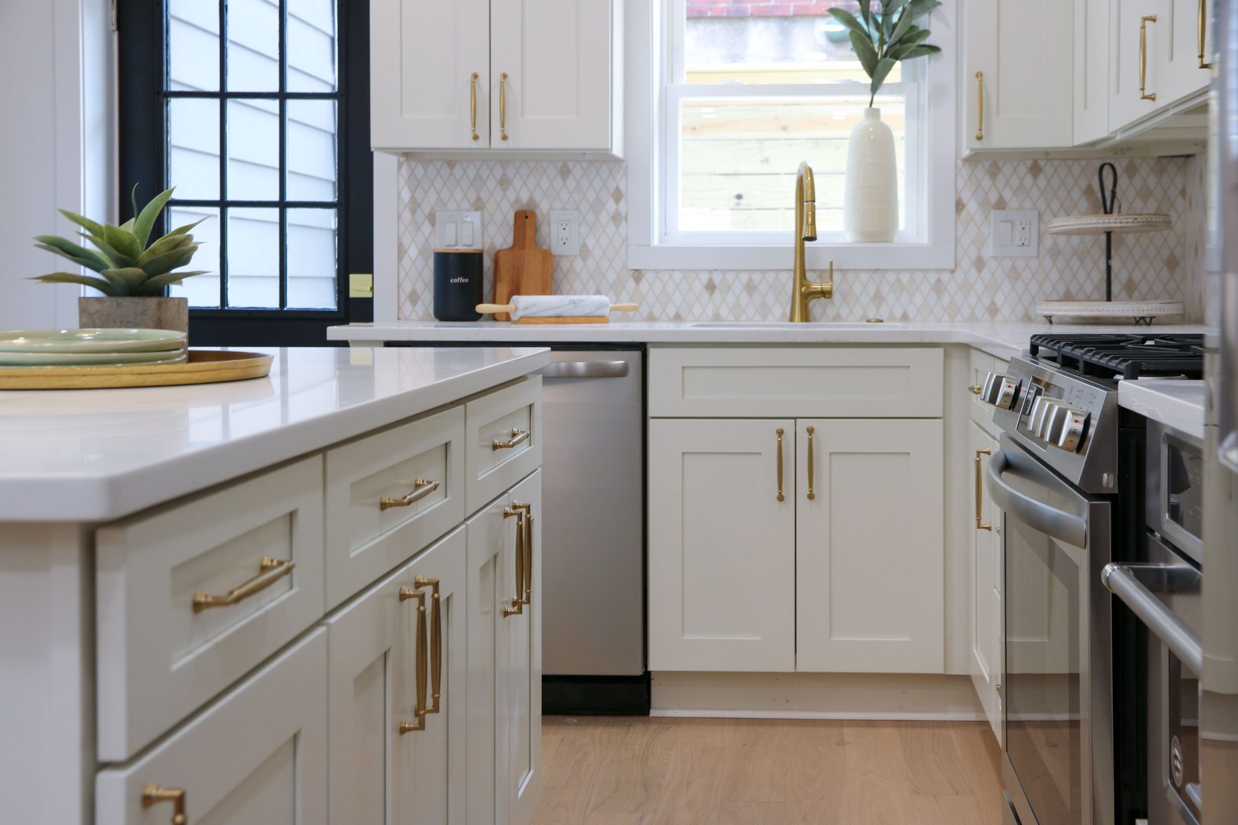 Recent bathroom install featuring custom cabinet and stone surfaces