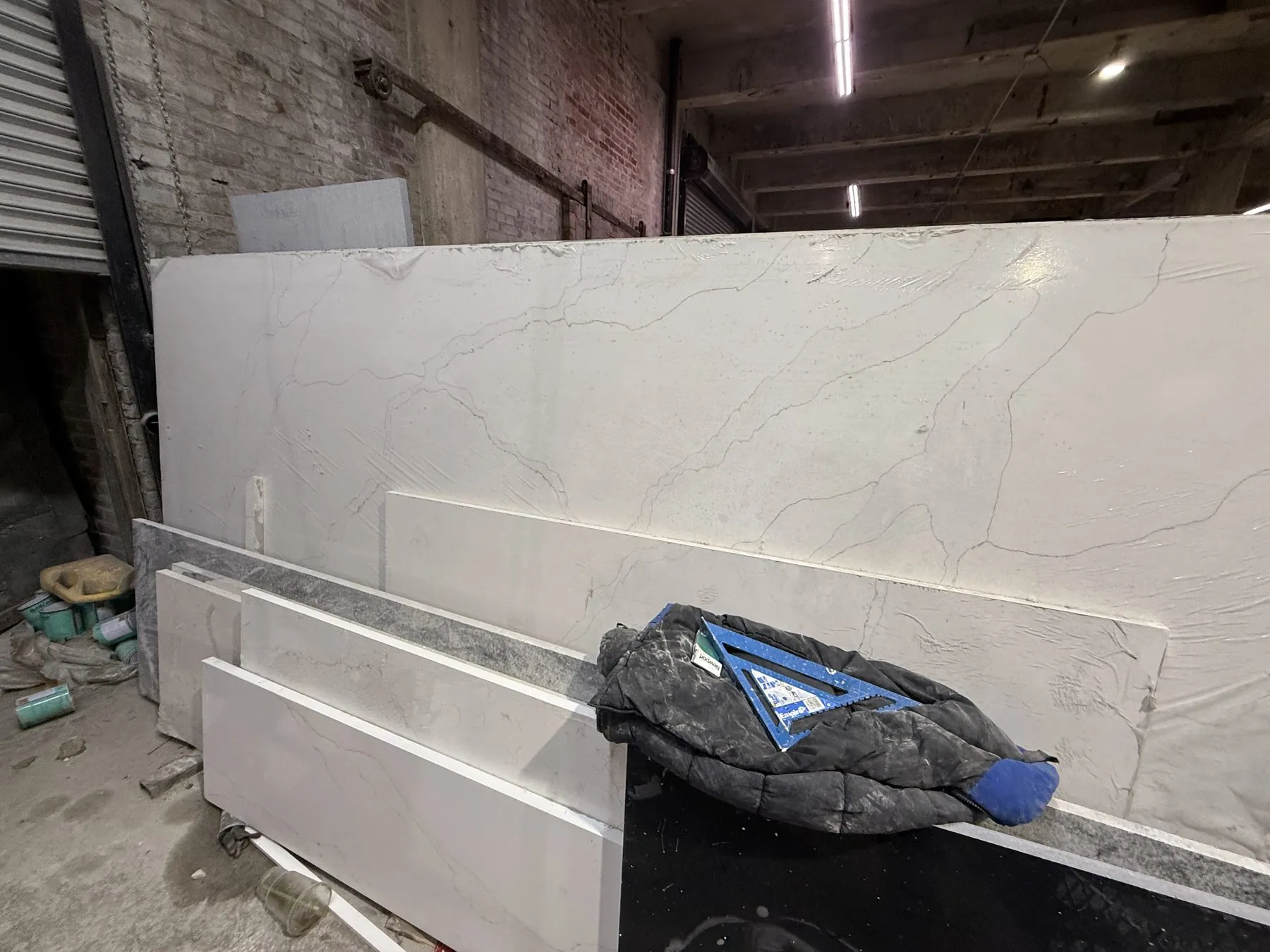 Granite slab detail with reflective polish