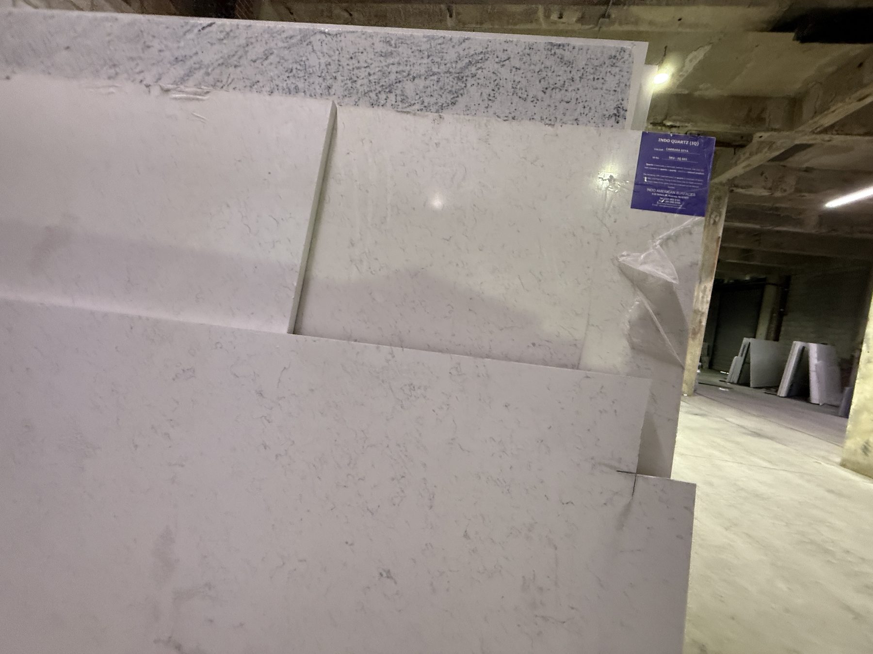 Marble and granite slab comparison