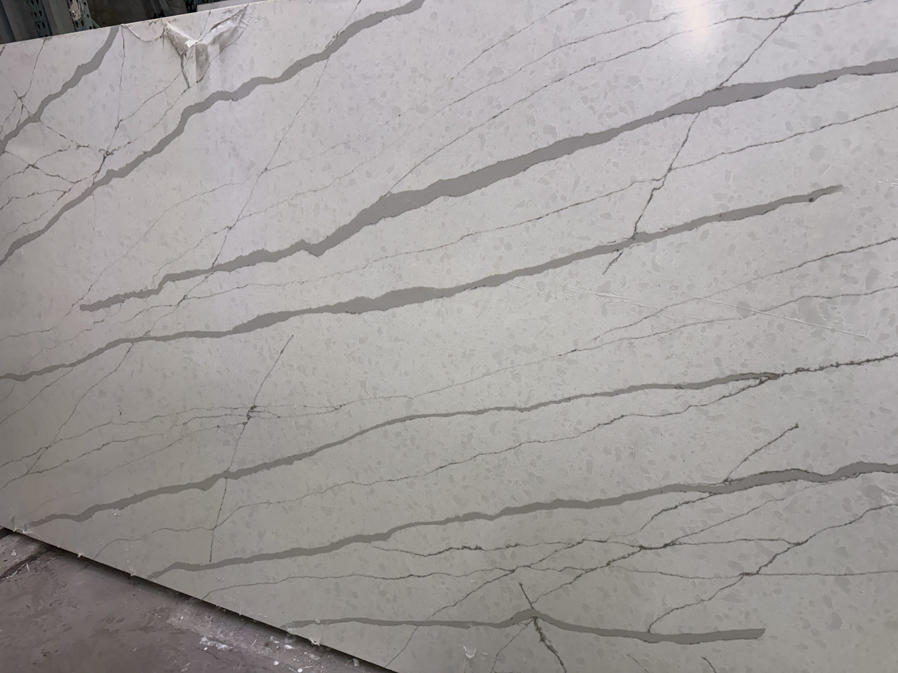 Stone slab detail in the UMG warehouse
