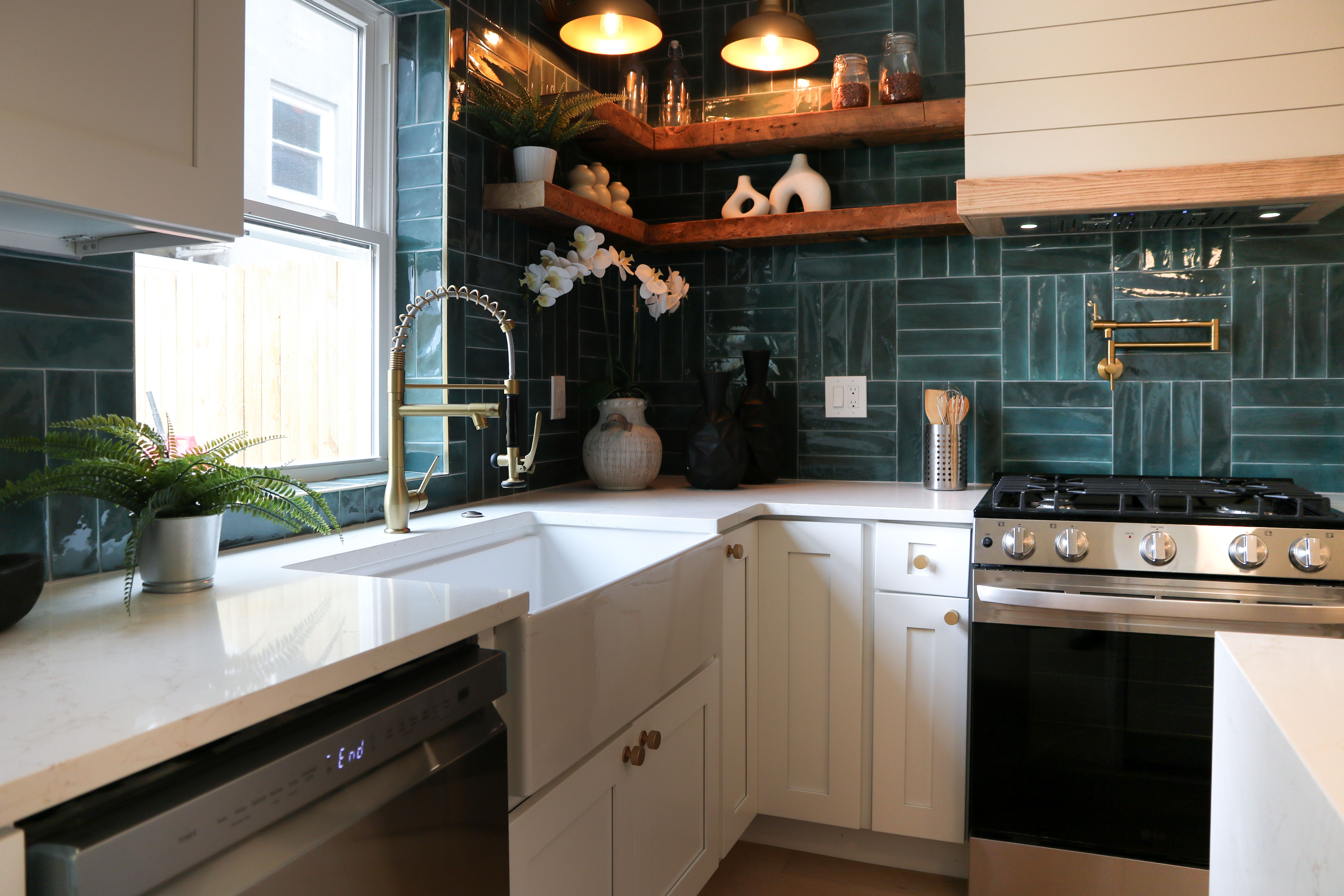 Modern kitchen with premium countertop surfaces