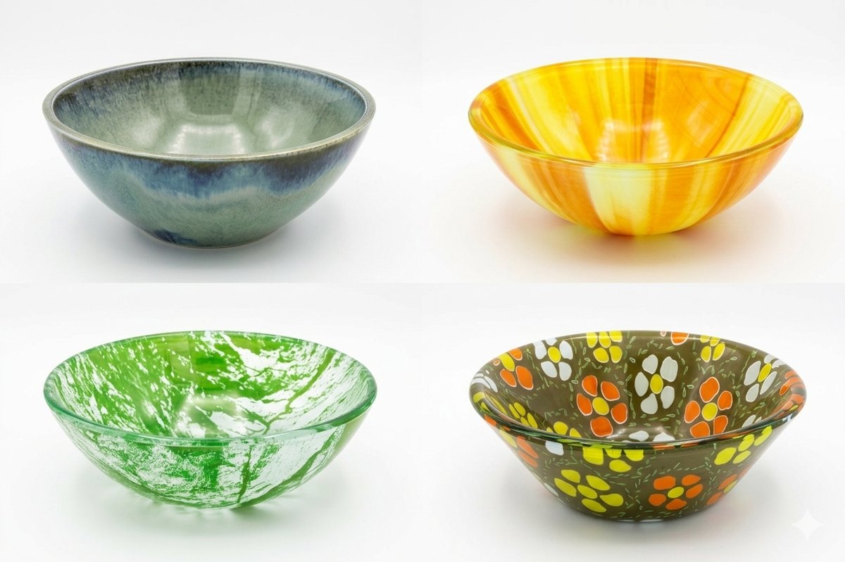 Glass vessel sinks in jewel tones